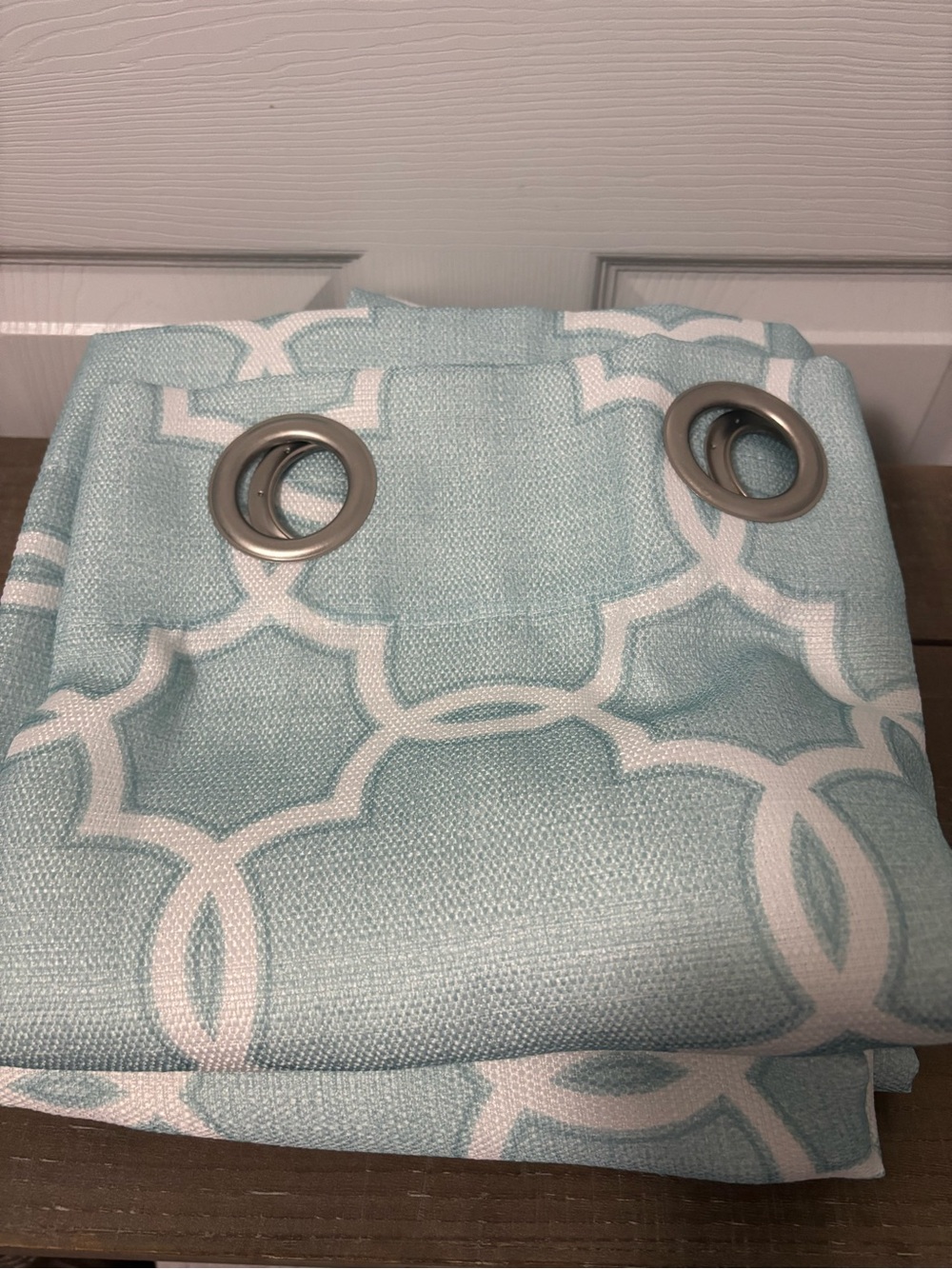 The Big One Aqua and White Woven Throw Blanket